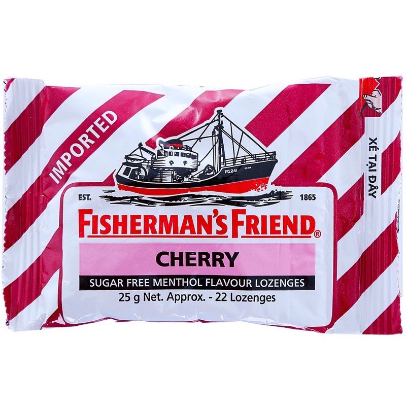 ✅(chính hãng) kẹo cay con tàu đủ hương vị Fisherman’s Firend 25g date mới