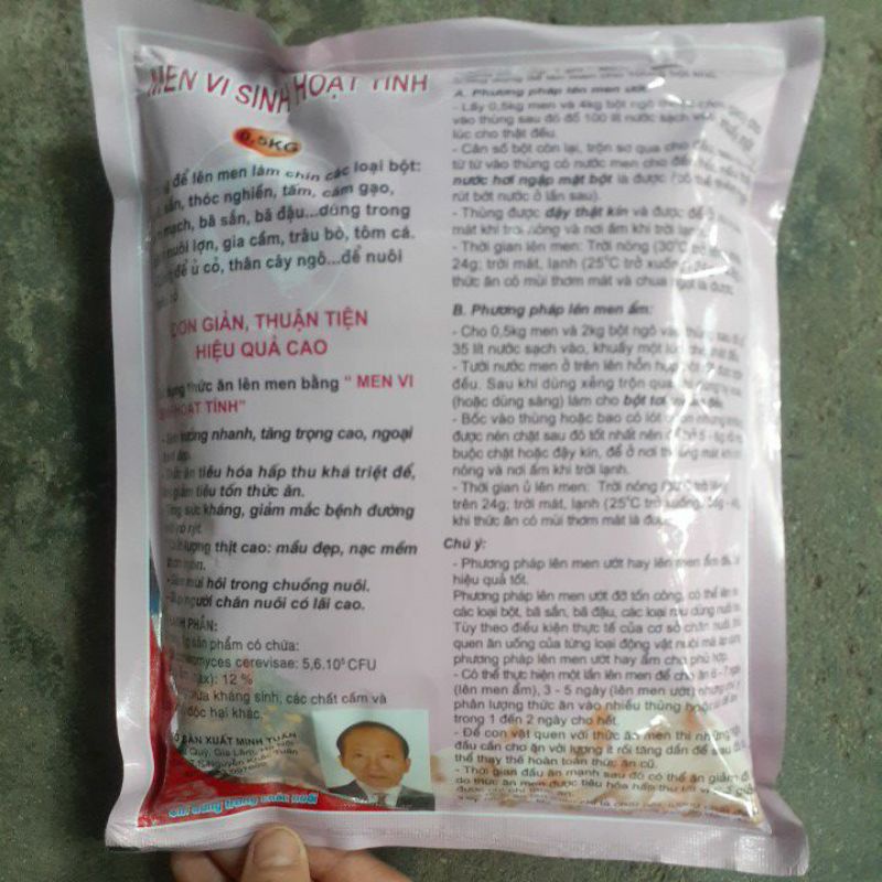 MEN Ủ THỨC ĂN CHĂN NUÔI N01 GÓI 500GRAM.
