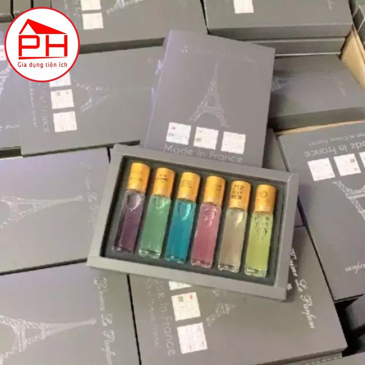Set 06 chai nước hoa tháp dạng lăn đủ mùi lưu hương tươi mát dễ chịu | BigBuy360 - bigbuy360.vn