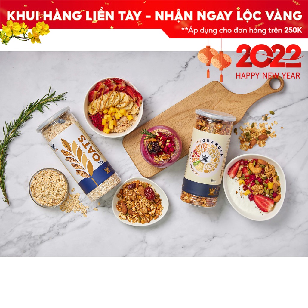 [Combo GenZ ] Granola 250gr - Yến mạch 250gr VUA YẾN MẠCH