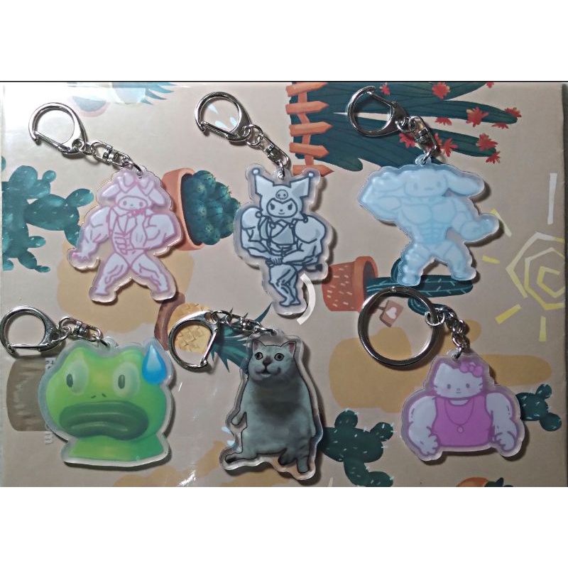 Những Chiếc Keychain Móc Khoá ngộ nghĩnh kitty "cute", sanrio, mur cat, ếch mỏ to ngỳn gủa cu xẹt cinamonroll .