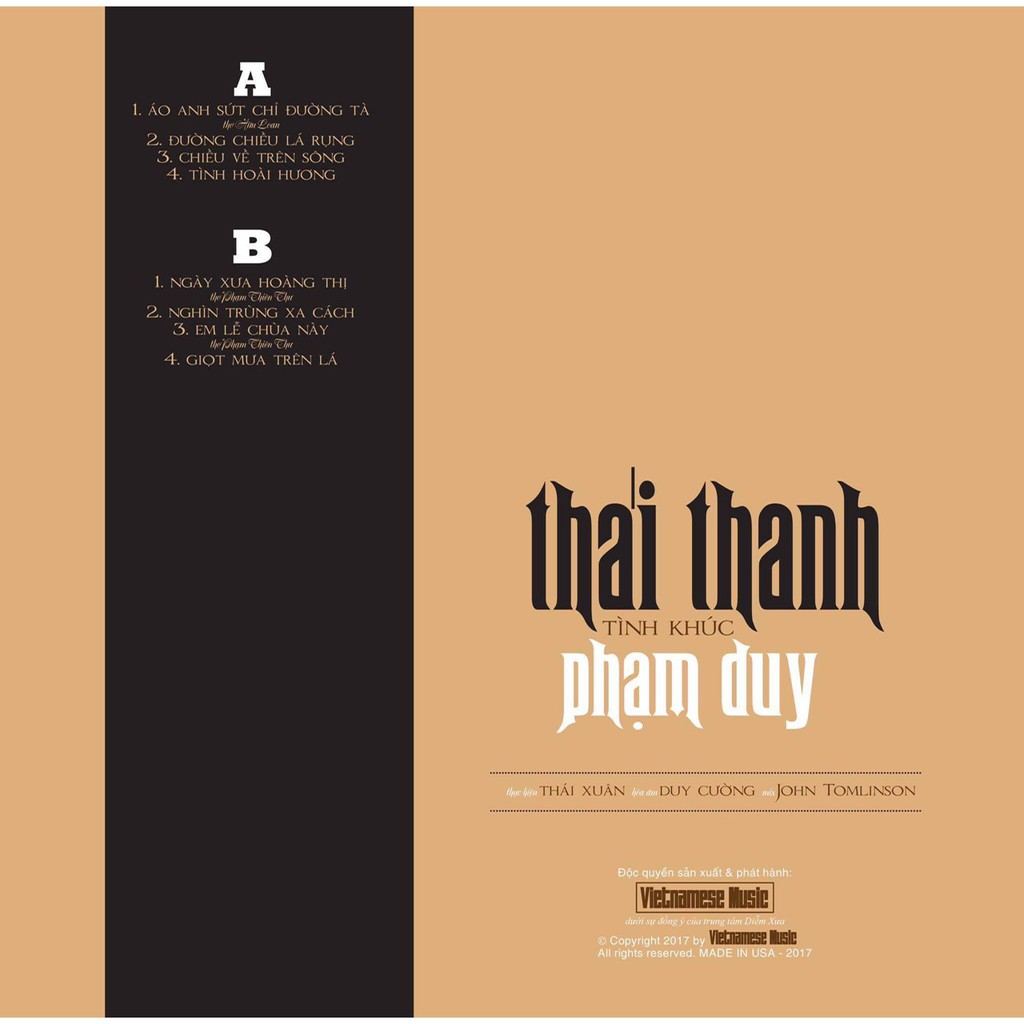 Đĩa than Thái Thanh - tình khúc Phạm Duy