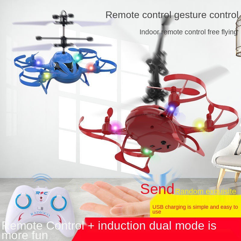 máy bay cảm ứng thông minh nổi bốn -axis trực thăng điều khiển từ xa mini drone Đồ chơi trẻ em