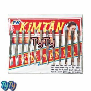 Vỉ 12 cây nhíp kim tân không rỉ sét