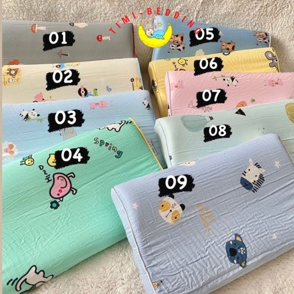 Gối cao su non cho bé 1, 2, 3, 4, 5 tuổi chính hãng, mềm mại, thoáng mát, siêu êm, chống méo đầu – Timibedding