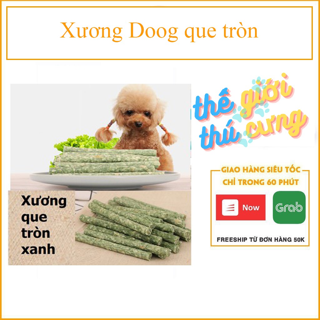 Xương Doog que tròn mầu nâu 5" (10 cái/túi)đồ ăn cho chó