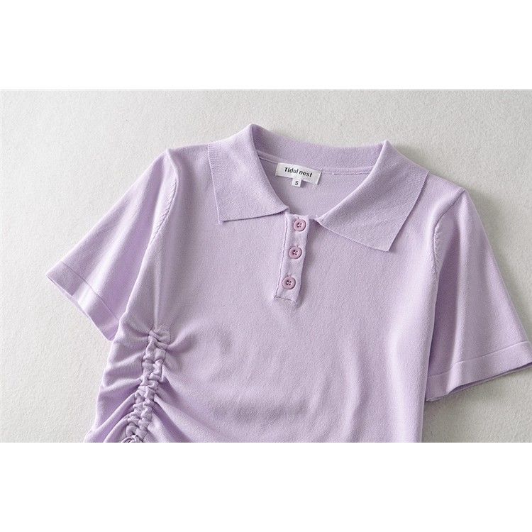 ❤️❤️Áo thun Polo tay ngắn lưng cao thiết kế dây rút thời trang mùa hè cho nữ | BigBuy360 - bigbuy360.vn