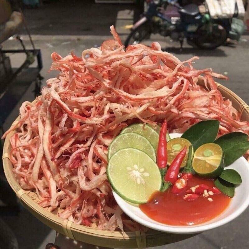 Mực sợi hấp nước dừa