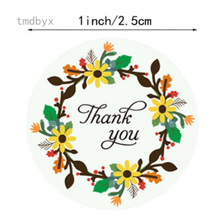Tmdbyx Cuộn 4 Loại Sticker Dán Chữ Thank You