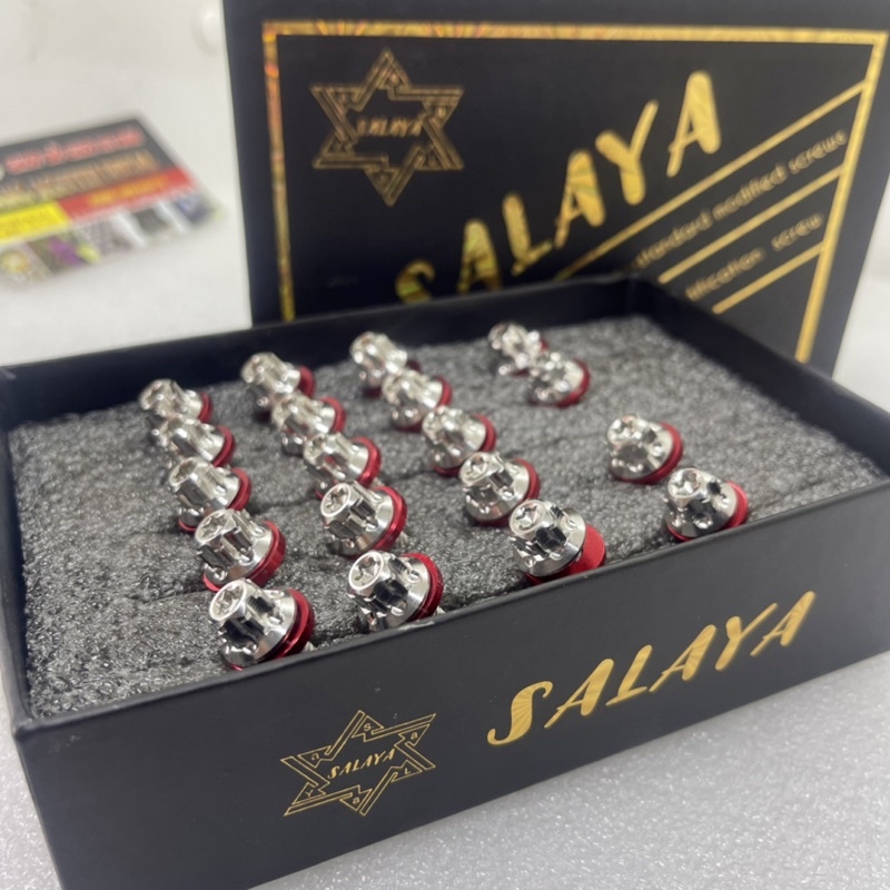 Bộ ốc lốc máy Wave RSX đời 2020 19 con salaya kem long đỏ