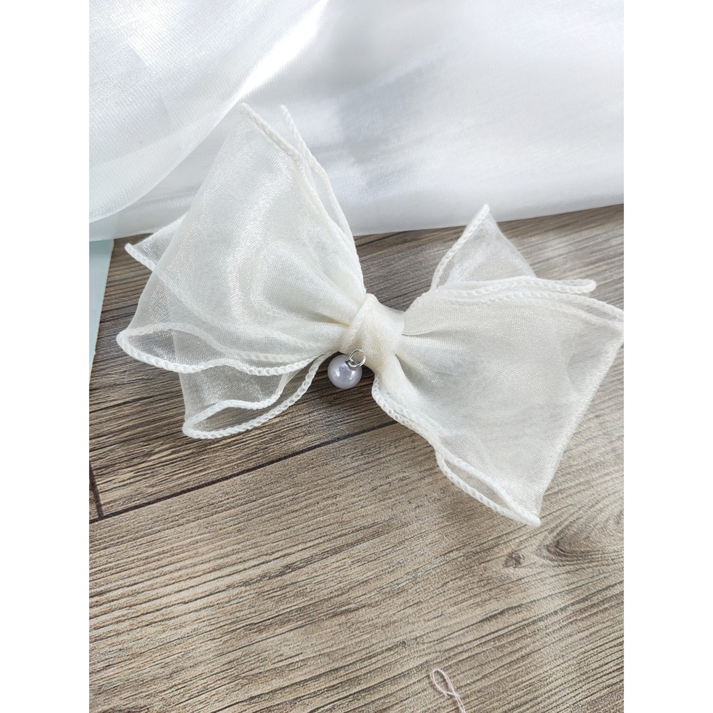 B315 - Kẹp tóc nơ voan xinh xắn