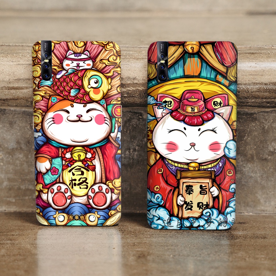 Miếng Dán Skin Điện Thoại In Hình Mèo Thần Tài Cho Iphone 7/ 8/ X/ XS/ 11/ 11 Pro Max/ 12/ 12 Pro Max/ 13/ 13 pro max