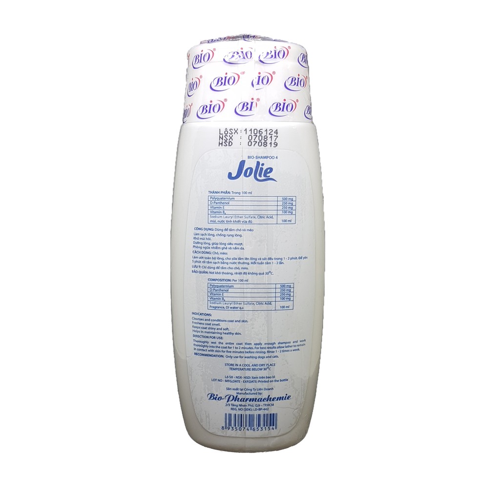 Sữa Tắm Cho Chó Mượt Lông Jolie (Chai 150ml)