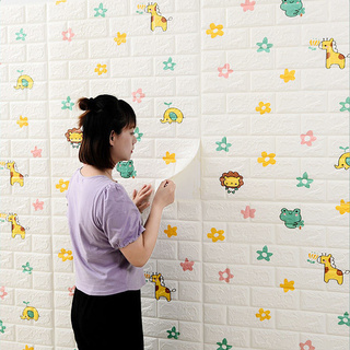 H&B Hình nền 3D Giữ phù hợp Keo dán tường Gạch trang trí nội thất Phòng khách Hình nền không thấm nước