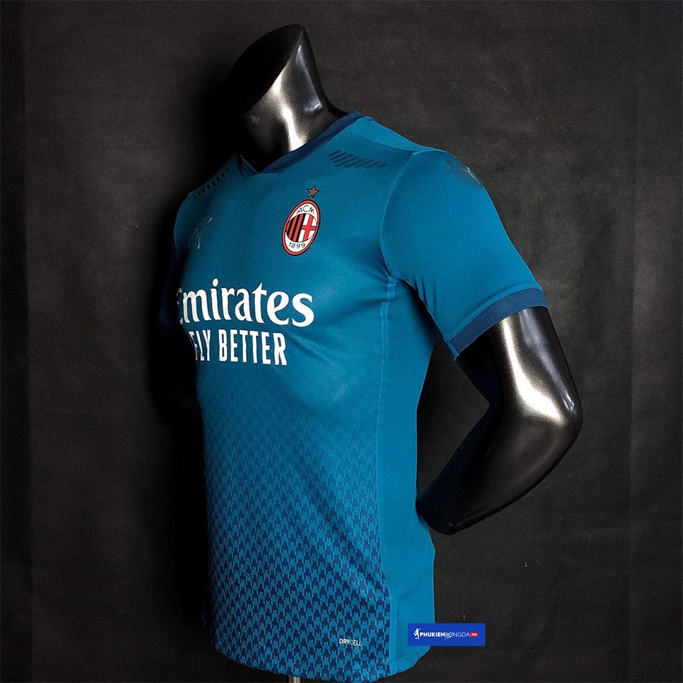 Áo AC Milan sân khách 2020-2021 xanh ngọc, áo AC Milan xanh sân khách 2021 mẫu 3 ❝Thái Lan❞