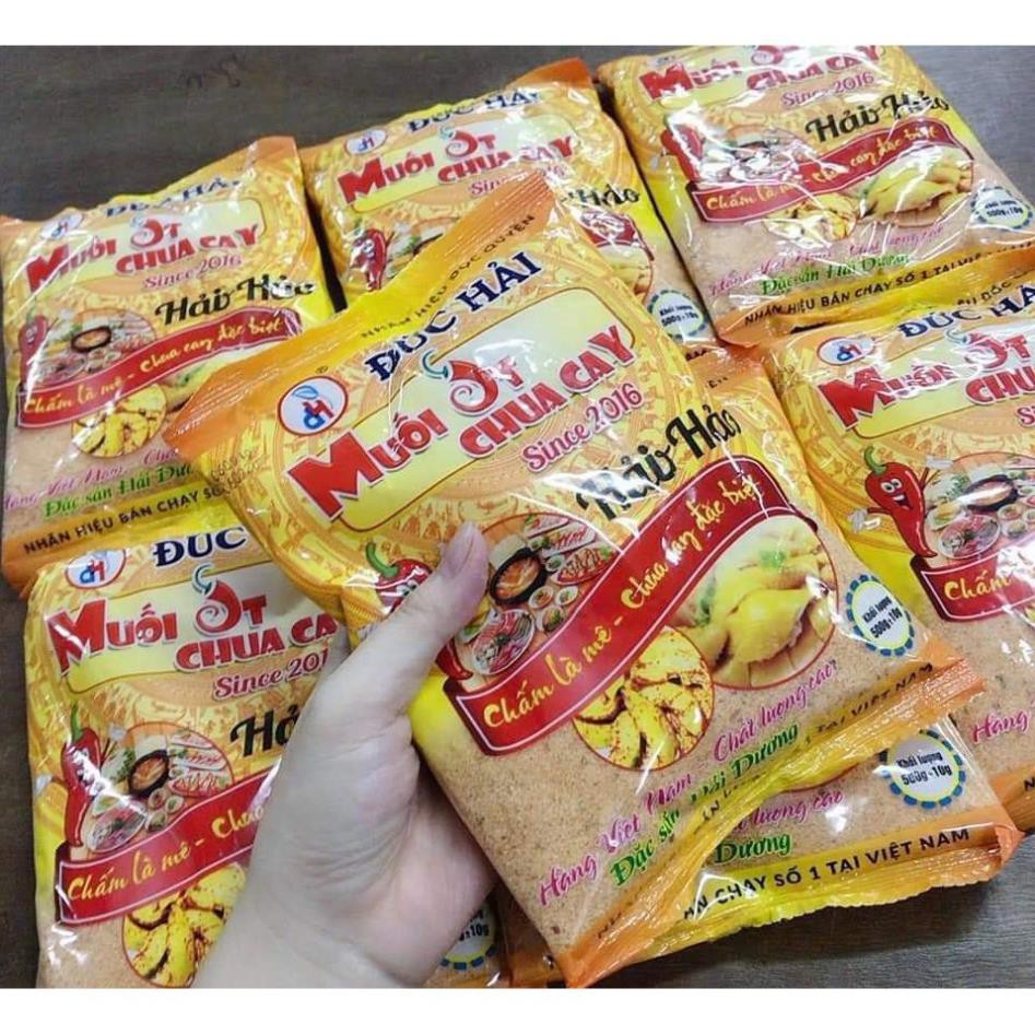 Muối ớt chua cay hảo hảo Đức Hải gói to 500g