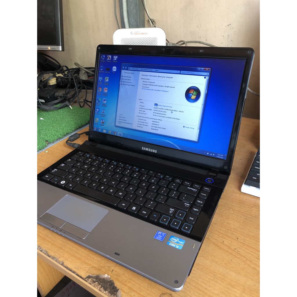 Laptop Intel(R) Core(TM) i3-2370M,Ram4GB,Ổ cứng HDD:250GB, Pin tốt, bàn phím đẹp, webcam rõ.