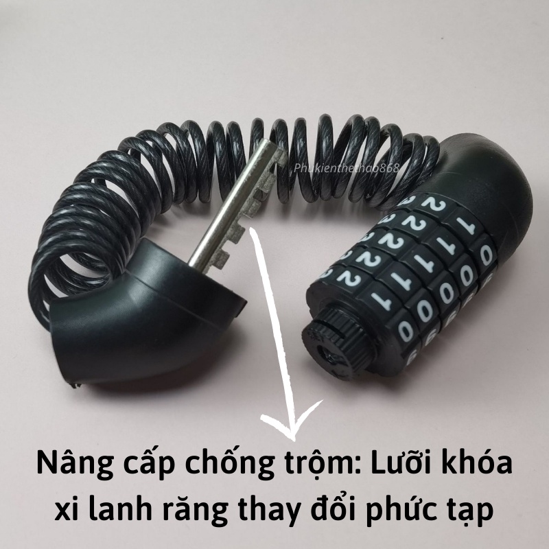 Khóa Xe Đạp Mini, Khóa Số Chống Trộm Bằng Thép 4 Số Phụ Kiện Xe Đạp Cao Cấp Không Cần Chìa Khóa