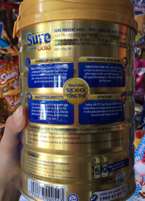 Sữa Bột Sure Prevent Gold Vinamilk Hộp Thiếc 900Gr