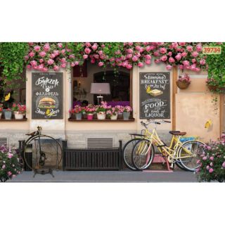 Tranh 3D quán cafe trà sữa trà chanh KT 120x80cm