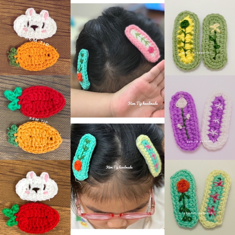 Set cặp tóc, kẹp tóc cho bé gái handmade dễ thương