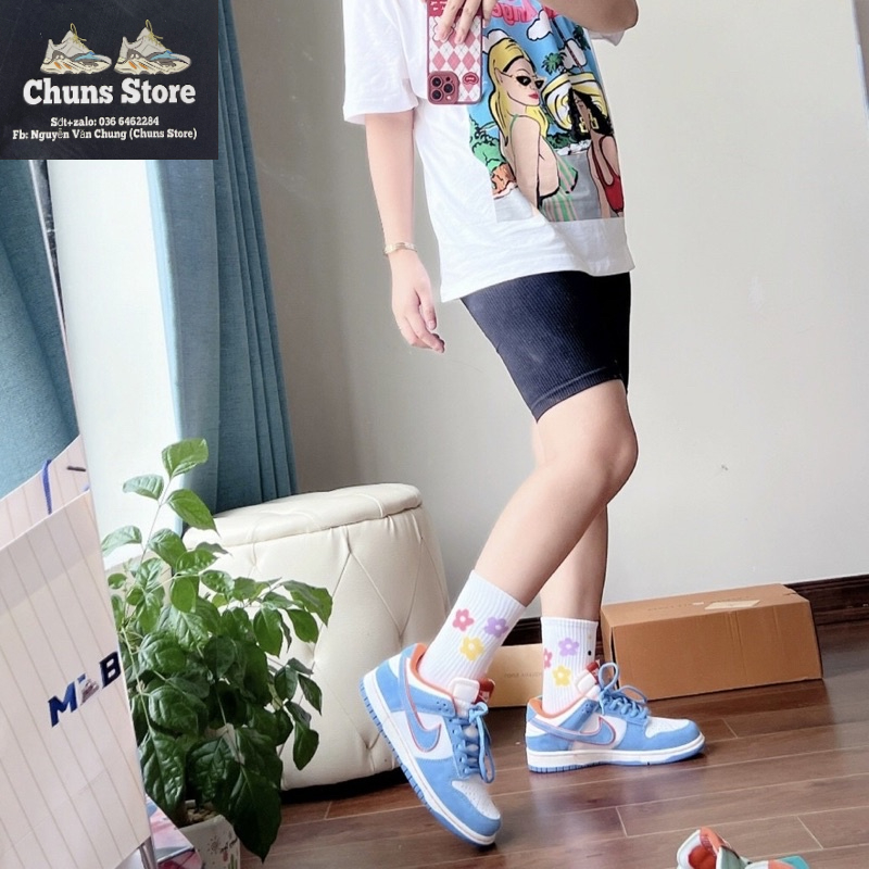 Giày jordan NK SB dunk otomo katsuhiro xanh biển,xanh lá,xám nâu cao cấp, giày JD SB xanh blue green mới