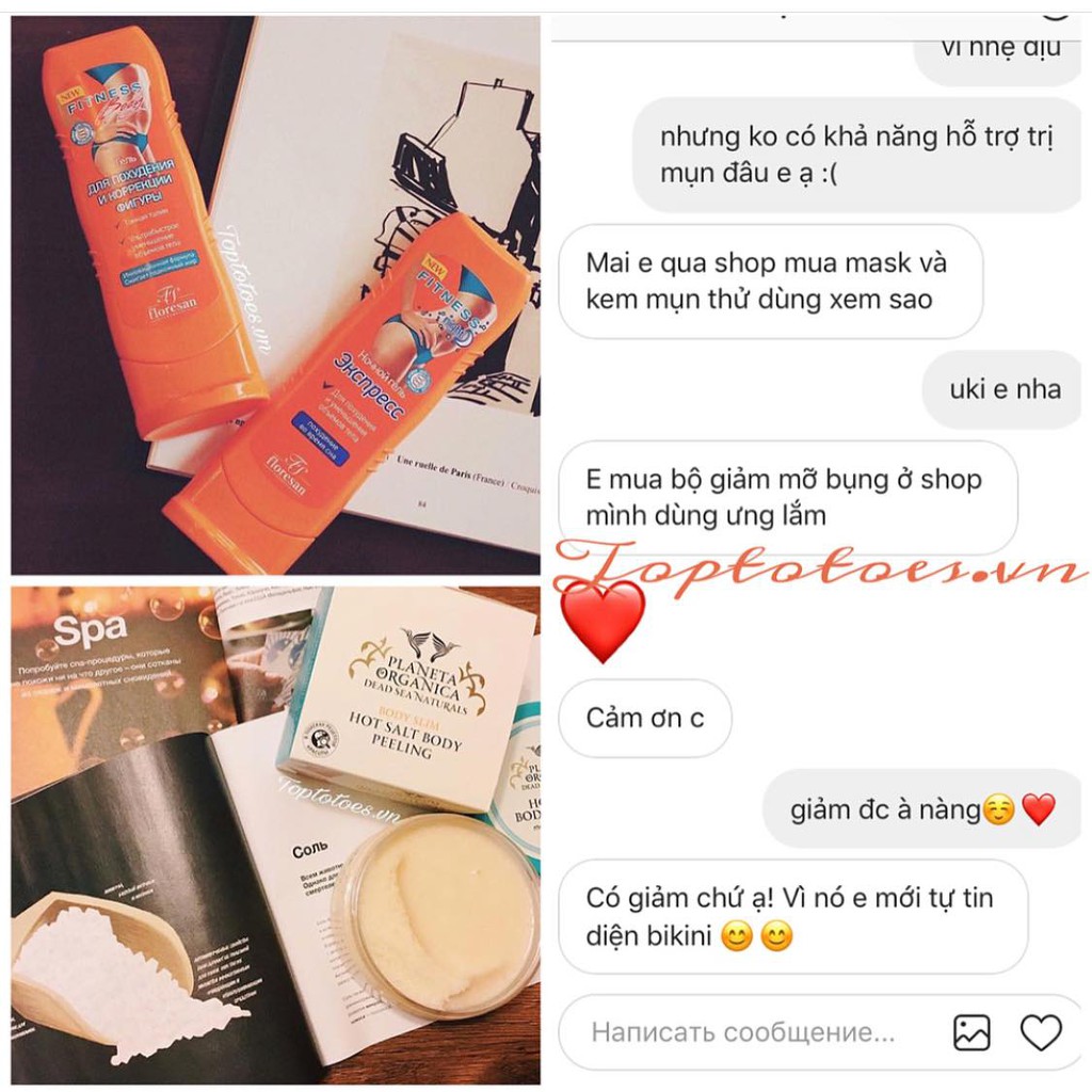 Kem giảm mỡ và Tẩy da chết muối nóng Floresan hỗ trợ đốt mỡ thừa, làm da đàn hồi, ngừa rạn