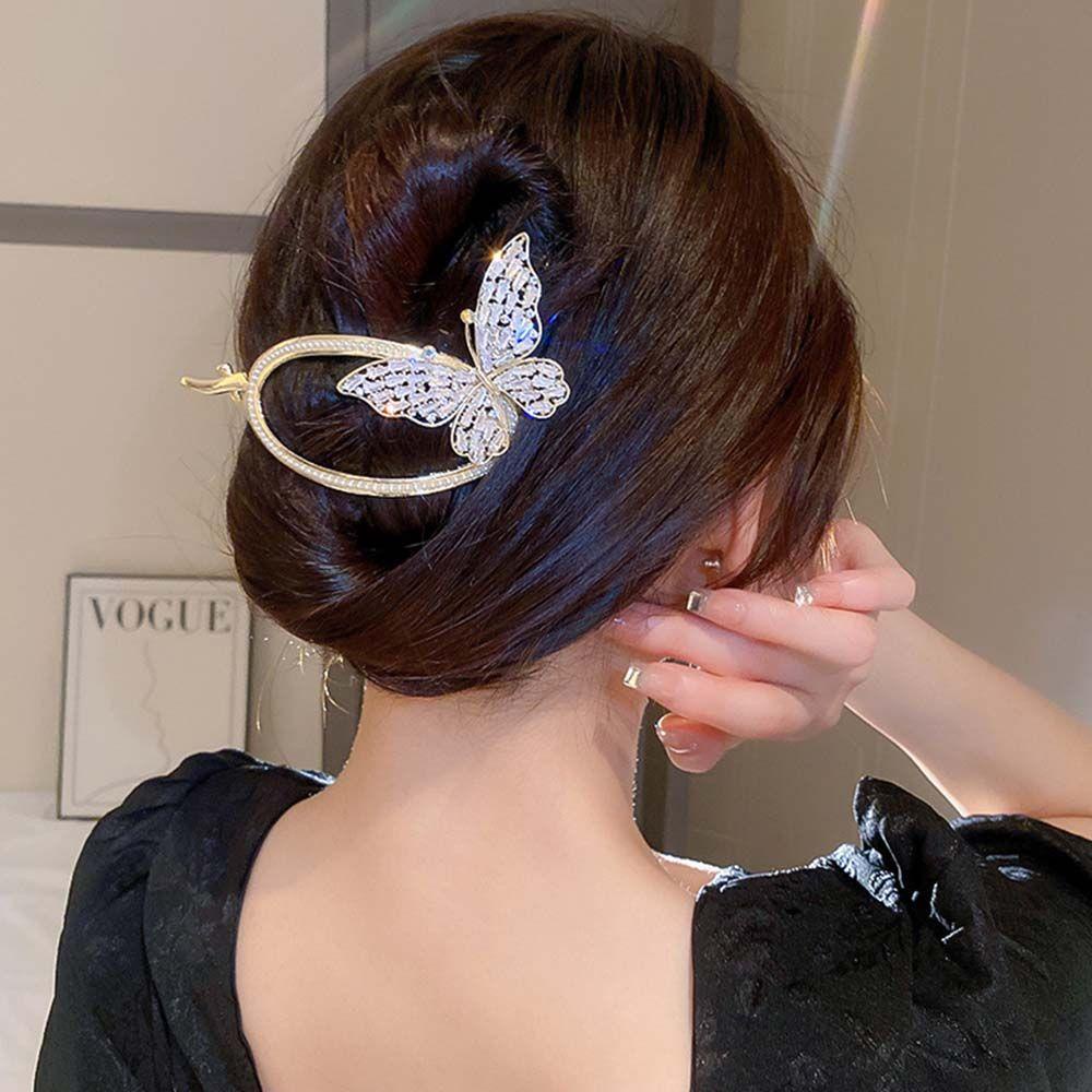 Kẹp Tóc Càng Cua Đính Đá Zircon Cỡ Lớn Thời Trang Hàn Quốc Cho Nữ|Kẹp Tóc