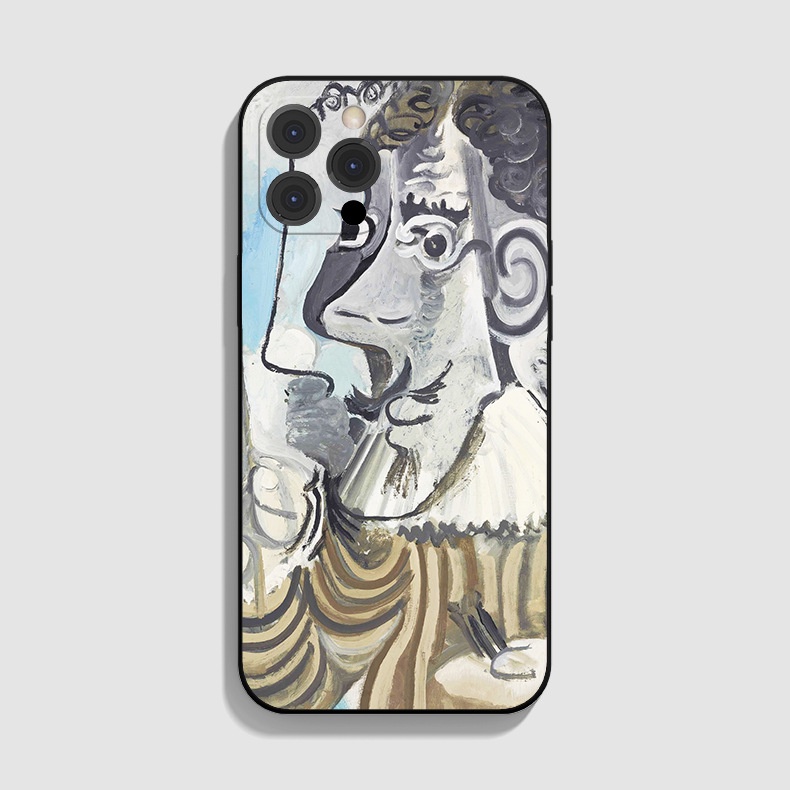 Ốp iphone Họa Tiết Hình Mặt Người Trừu Tượng cạnh vuông 6/7/8/Plus/X/Xr/11/Pro/Max/12/13/promax bảo vệ cam