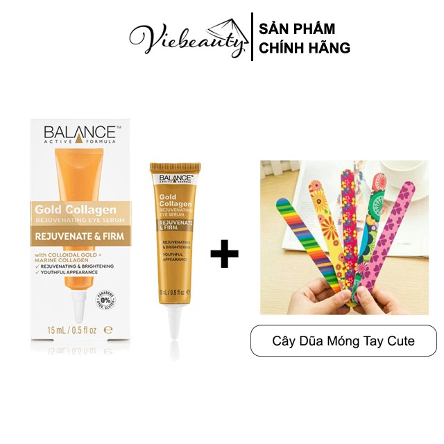 Kem Dưỡng Mắt Balance Giúp Giảm Thâm Và Tái Tạo Da Mắt Active Formula Gold Collagen Rejuvenating Eye 15ml - Khongcoson | BigBuy360 - bigbuy360.vn