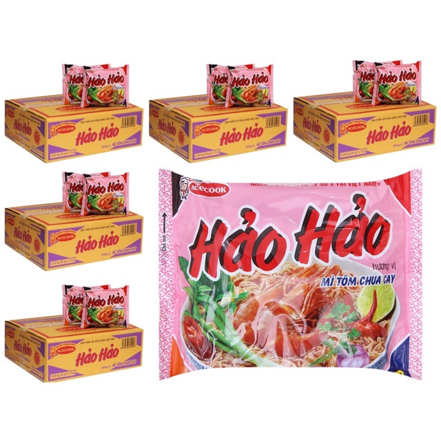 Mì Hảo Hảo Chua Cay - Thùng 30 gói x 75gr