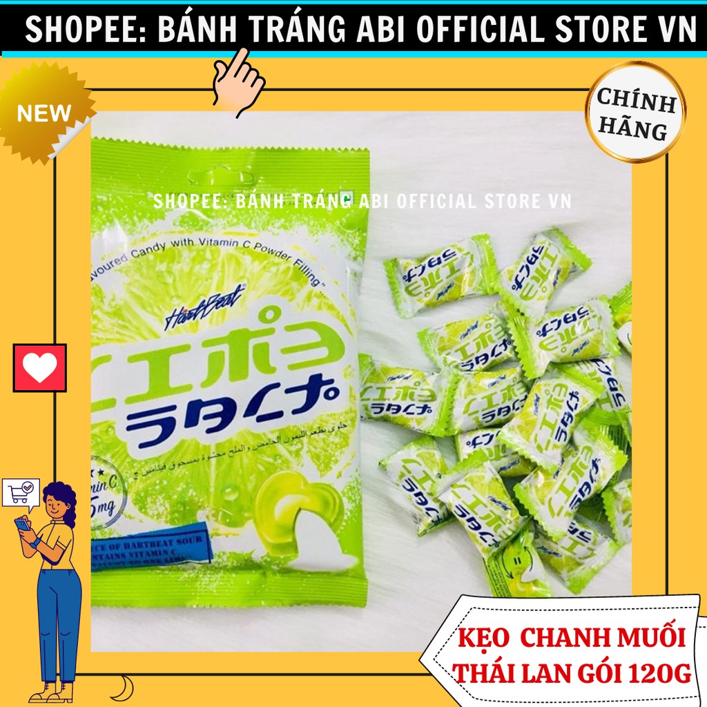 [THỊNH HÀNH] KẸO CHANH MUỐI THÁI LAN BỔ SUNG VITAMIN C 120G