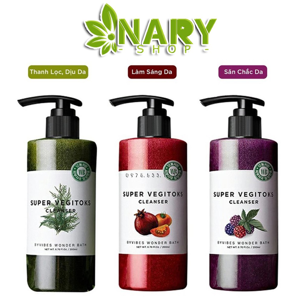 Sữa rửa mặt rau củ thải độc Wonder Bath Super Vegitoks Cleanser