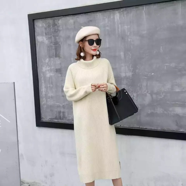 váy len suông thụng