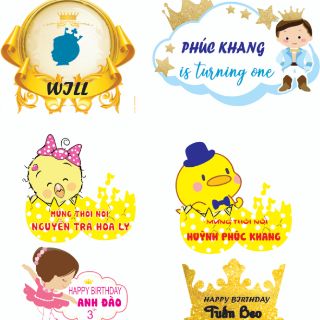 Bảng tên treo sinh nhật cho bé