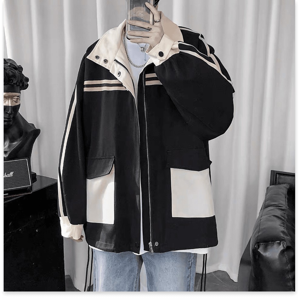 Áo khoác kaki nam phối màu đẹp sang trọng phong cách