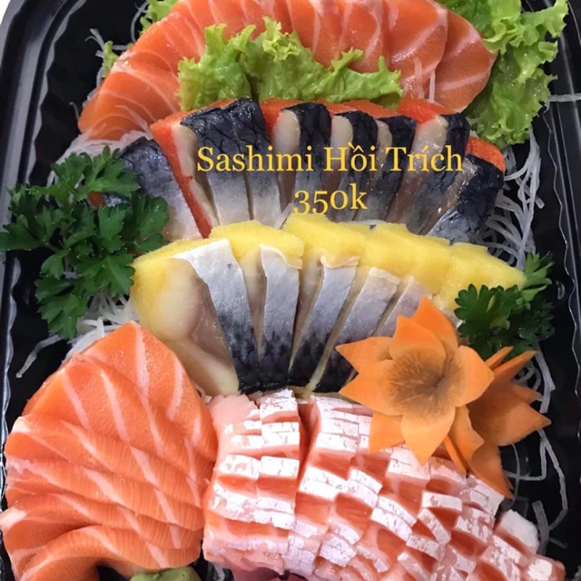 [HN GIAO LIỀN 1-2H] Set Sashimi Cá Hồi mix cá Trích ép Trứng