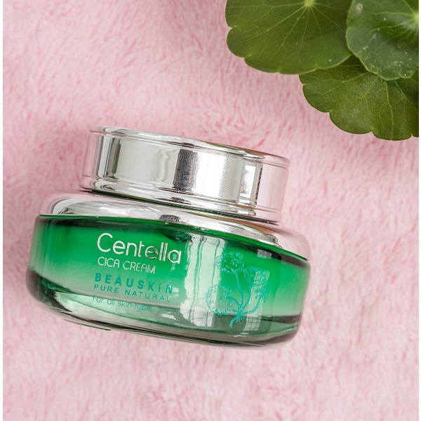 Kem dưỡng dành co da mụn, da xạm đen, da thâm mụn từ rau má CICA BEAUSKIN Hàn quốc 50g/Hộp- HÀNG CHÍNH HÃNG