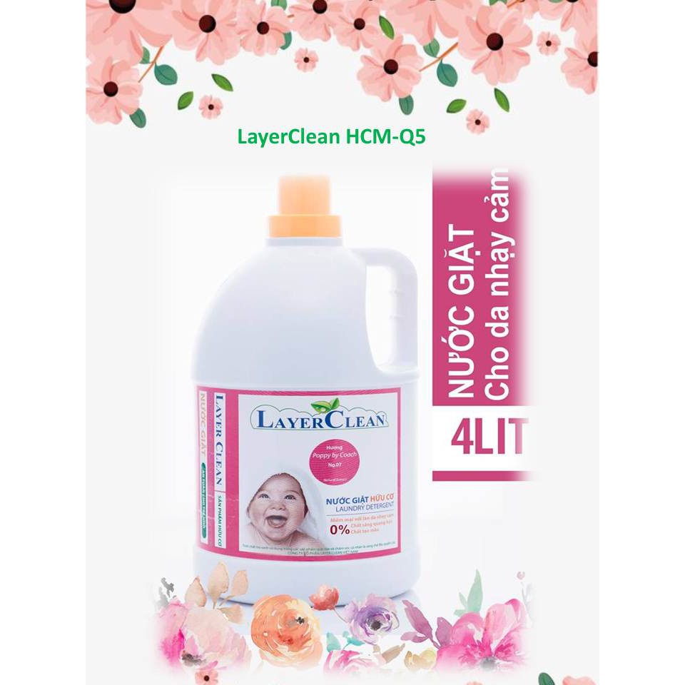 Nước giặt hữu cơ Layer Clean dành cho baby - chai 4L