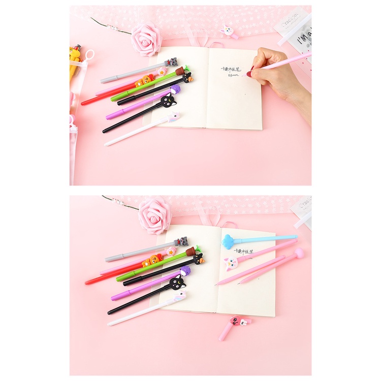 SET 20 Bút bi nước HÌNH THÚ nhiều mẫu kute cho bé