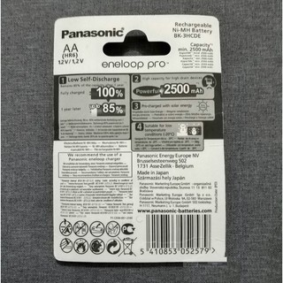 Pin Sạc AA Panasonic Eneloop Pro (2500mAh) Bộ 4 viên