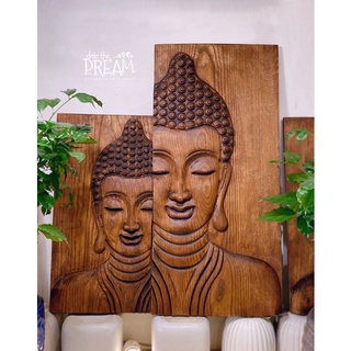 tranh phật gỗ nửa mặt