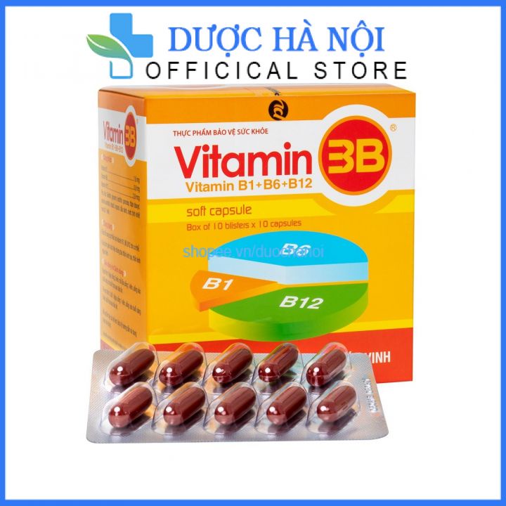 Viên uống Vitamin 3B giúp ăn ngon ngủ tốt, giảm đau nhức, tê bì chân tay hộp - 100 viên