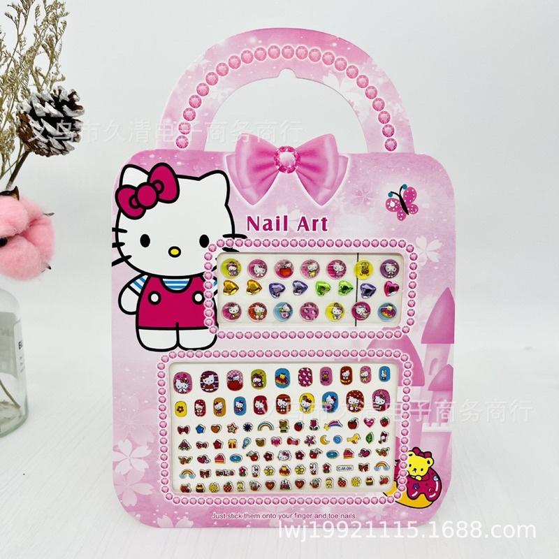 SET Nail sticker  hơn 100 miếng  dán móng tay trẻ em elsa, kitty,nàng tiên cá,công chúa