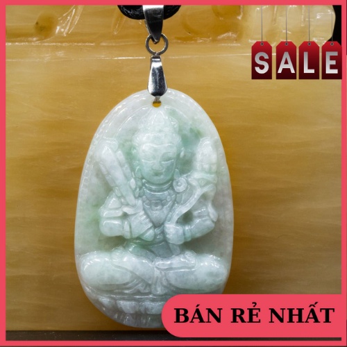Mặt dây chuyền Phật Bản Mệnh Hư Không Tạng Bồ Tát ngọc jade