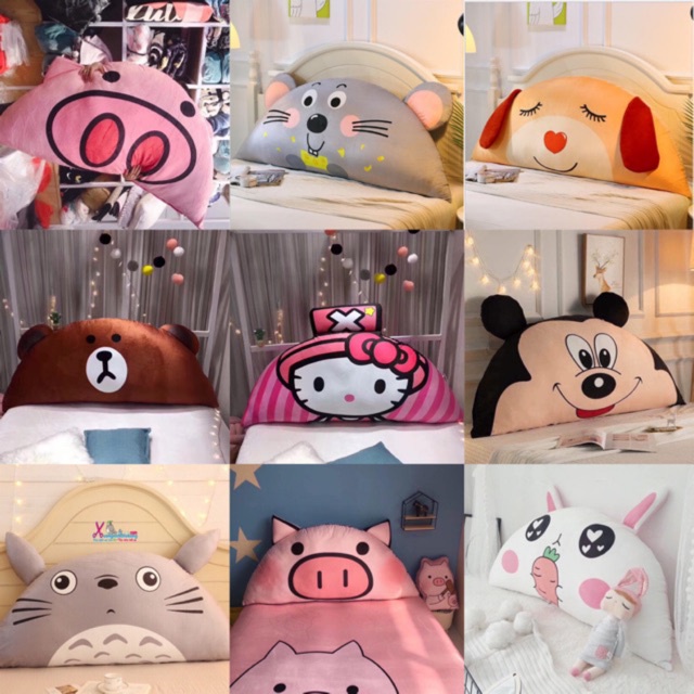 Gối tựa kê đầu giường nhiều màu sắc mẫu mã