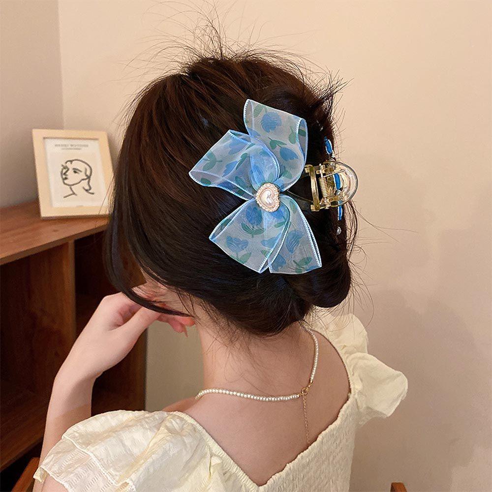 Kẹp Tóc Hình Nơ / Hoa Tulip / Cá Mập Thời Trang Thanh Lịch Cho Nữ