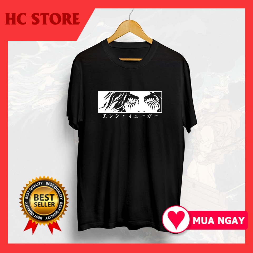 Áo phông anime ATTACK ON TITAN SHINGEKI NO KYOJIN EREN YEAGER unisex nam nữ cực chất