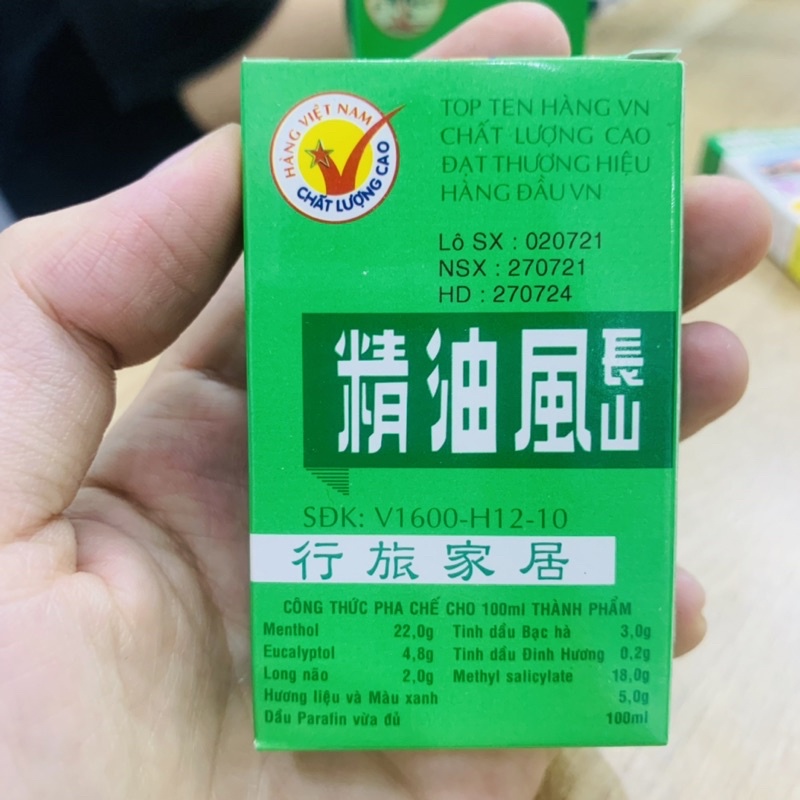 Dầu gió Trường Sơn chai 6ml - Giải Cảm Ho Sổ Mũi Nhức Đầu