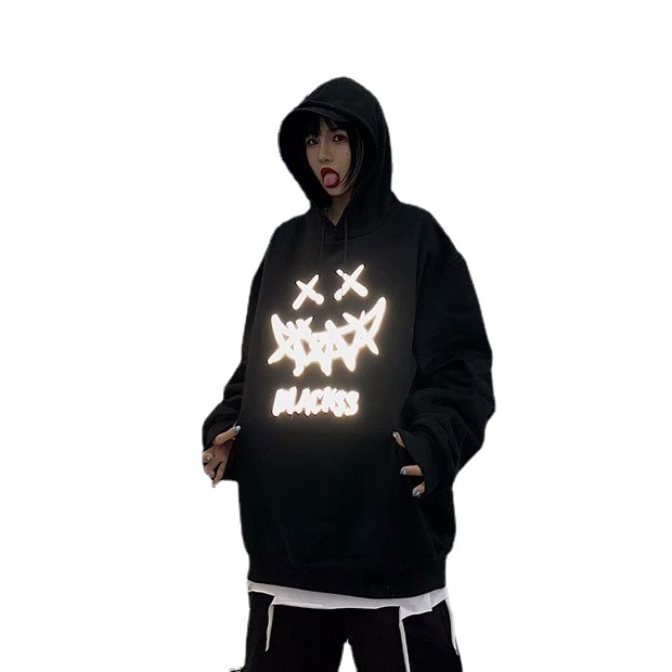 Áo hoodie dáng rộng in họa tiết hoạt họa phong cách Hàn Quốc thời trang dành cho nam và nữ cỡ M-5XL